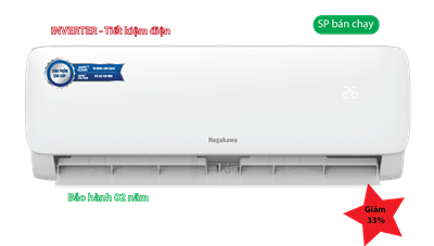 ĐIỀU HÒA NAGAKAWA 1 CHIỀU 24000BTU/H INVERTER NIS-C24R2H10